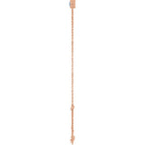 14K Rose Gold Natural Blue Zircon 6 1/2-7 1/2" Bracelet