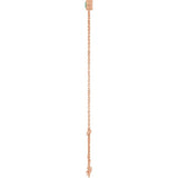 14K Rose Gold Lab-Grown Emerald 6 1/2-7 1/2" Bracelet