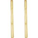 14K Yellow Gold Hinged 25 mm Hoop Earrings