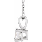 14K White Gold 1/3 CT Lab-Grown Diamond 18" Necklace