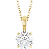 14K Yellow Gold 1 1/4 CT Lab-Grown Diamond 18" Necklace