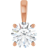 14K Rose Gold 1 CT Lab-Grown Diamond Pendant