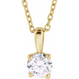 14K Yellow Gold 3/4 CT Lab-Grown Diamond 18" Necklace