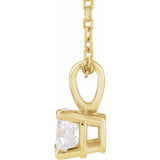 14K Yellow Gold 2 CT Lab-Grown Diamond 18" Necklace