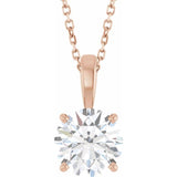 14K Rose Gold 2 CT Lab-Grown Diamond 18" Necklace