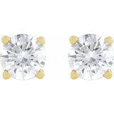 14K Yellow Gold 1/2 CT Natural Diamond Earring