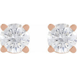 14K Rose Gold 1/6 CT Lab-Grown Diamond  Earring