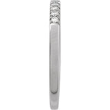 10K White Gold 1/6 CTW Natural Diamond Stackable Ring