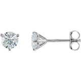 18K White Gold 3/4 CTW Natural Diamond Stud Earrings