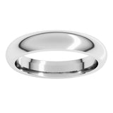 14K White Gold 4 mm Comfort-Fit Half Round Band Size 8