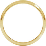 18K Yellow Gold 2.5 mm Half Round Band Size 4