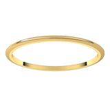 14K Yellow Gold 1 mm Half Round Band Size 5.5