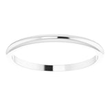 14K White Gold 1.5 mm Half Round Band Size 11