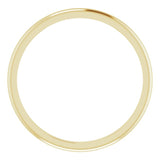 18K Yellow Gold 1.5 mm Half Round Band Size 4.5