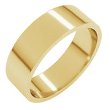 18K Yellow Gold 6 mm Flat Band Size 10