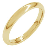 10K Yellow Gold 2.5 mm Comfort-Fit Half Round Band Size 6.5