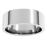 14K White Gold 7 mm Lightweight Comfort-Fit Flat Band Size 10