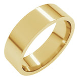 14K Yellow Gold 6 mm Lightweight Comfort-Fit Flat Band Size 6