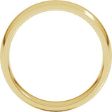 18K Yellow Gold 5 mm Lightweight Comfort-Fit Half Round Band Size 8