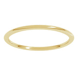 10K Yellow Gold 1 mm Lightweight Comfort-Fit Half Round Band Size 10