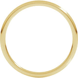 10K Yellow Gold 1 mm Lightweight Comfort-Fit Half Round Band Size 5.5
