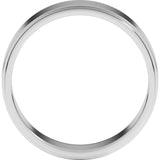 Platinum 6 mm Stepped-Edge Flat Band Size 9.5