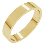 14K Yellow Gold 4 mm Flat Band Size 5.5