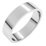 14K White Gold 5 mm Flat Band Size 10.5