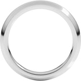 Platinum 3 mm Comfort-Fit Half Round Band Size 6.5