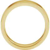 14K Yellow Gold 6 mm Comfort-Fit Flat Band Size 12.5