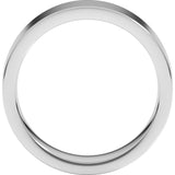 14K White Gold 6 mm Comfort-Fit Flat Band Size 11