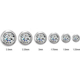 14K Yellow Gold 1/10 CTW Natural Diamond Micro Bezel-Set Earrings
