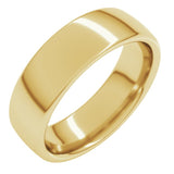 14K Yellow Gold 6 mm Comfort-Fit European-Style Band Size 14