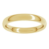 18K Yellow Gold 3 mm Comfort-Fit European-Style Band Size 6