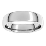 10K White Gold 5 mm Comfort-Fit European-Style Band Size 7