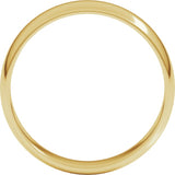 14K Yellow Gold 5 mm Lightweight Half Round Band Size 7.5
