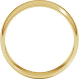 14K Yellow Gold 6 mm Lightweight Half Round Band Size 9