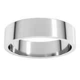 14K White Gold 5 mm Flat Band Size 6.5