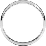 14K White Gold 5 mm Lightweight Half Round Band Size 11