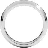 14K White Gold 6 mm Comfort-Fit Half Round Band Size 14.5
