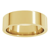 18K Yellow Gold 6 mm Comfort-Fit Flat Band Size 5