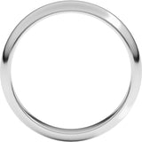10K White Gold 4 mm Half Round Band Size 11
