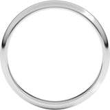 10K White Gold 3 mm Half Round Band Size 6.5