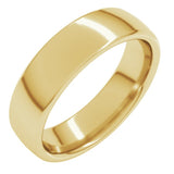 14K Yellow Gold 5.5 mm Comfort-Fit European-Style Band Size 11.5