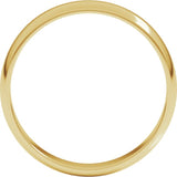 14K Yellow Gold 4 mm Lightweight Half Round Band Size 4