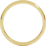 10K Yellow Gold 3 mm Lightweight Comfort-Fit Half Round Band Size 7