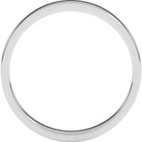 14K White Gold 3 mm Flat Band Size 8.5