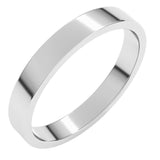 14K White Gold 3 mm Flat Band Size 7.5