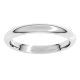 14K White Gold 2.5 mm Comfort-Fit Half Round Band Size 6