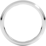 Sterling Silver 2 mm Comfort-Fit Half Round Band Size 4